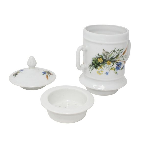 Teapot Infuser Strainer Lid BIA Cordon Bleu French Ceramic 4PC Coffee Tea Server - Picture 2 of 11